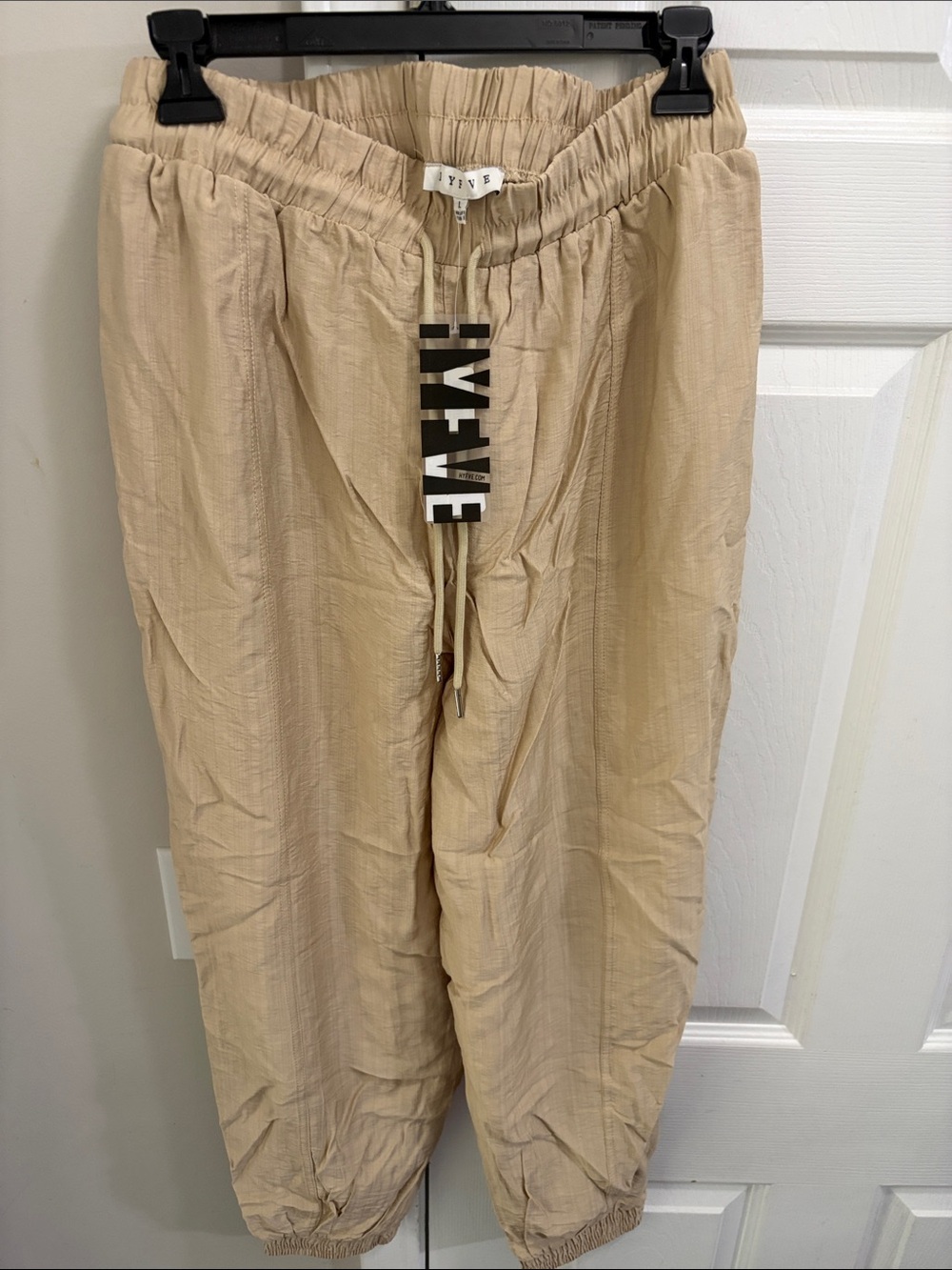 HYFVE Beige Elastic Waist Women's Jogger Trousers